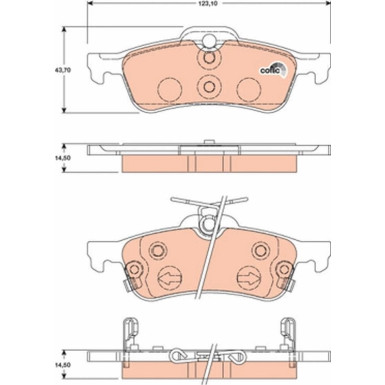 TRW Bremsbelagsatz, Scheibenbremse COTEC GDB3458