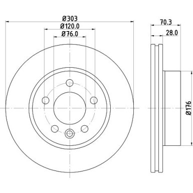 Hella | Bremsscheibe | 8DD 355 125-561