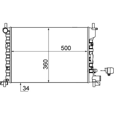 Mahle | Kühler, Motorkühlung | CR 381 000S