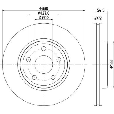 Hella | Bremsscheibe | 8DD 355 122-681
