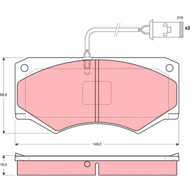 GDB1248 Bremsbelagsatz, Scheibenbremse