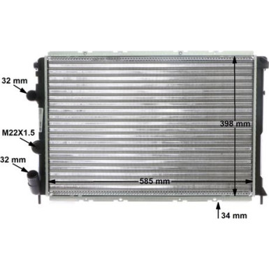 Mahle | Kühler, Motorkühlung | CR 434 000S