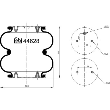 FEBI BILSTEIN 44628 Federbalg, Luftfederung