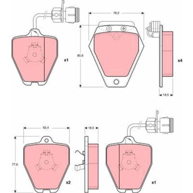 GDB1162 Bremsbelagsatz, Scheibenbremse