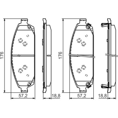 0 986 494 370 Bremsbelagsatz, Scheibenbremse