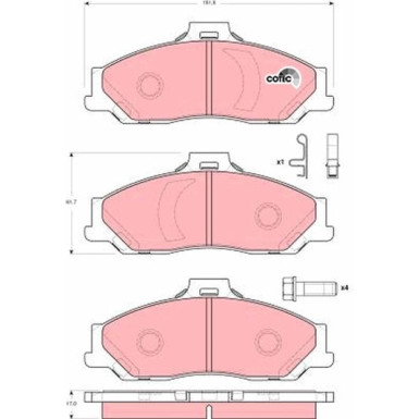 GDB3353 Bremsbelagsatz, Scheibenbremse COTEC