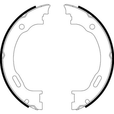 Hella | Bremsbackensatz, Feststellbremse | 8DA 355 050-451