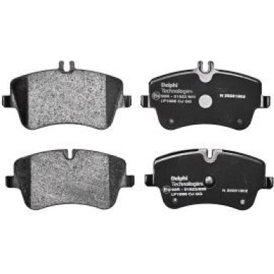 Delphi Bremsbelagsatz, Scheibenbremse LP1696 Delphi Bremsbelagsatz, Scheibenbremse LP1696