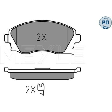 Meyle | Bremsbelagsatz, Scheibenbremse | 025 232 2517/PD
