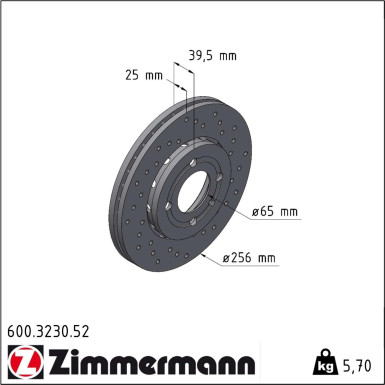 Zimmermann Bremsscheibe SPORT Z 600.3230.52 Zimmermann Bremsscheibe SPORT Z 600.3230.52