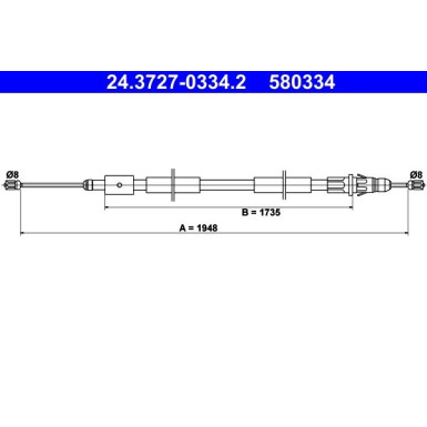 24.3727-0334.2 Seilzug, Feststellbremse
