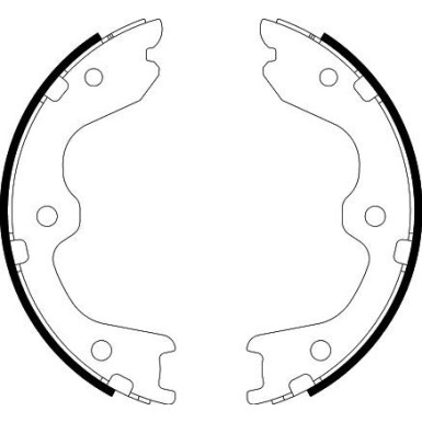 Hella | Bremsbackensatz, Feststellbremse | 8DA 355 050-691