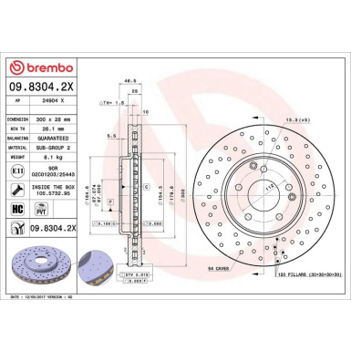 Brembo Bremsscheibe XTRA LINE - Xtra 09.8304.2X