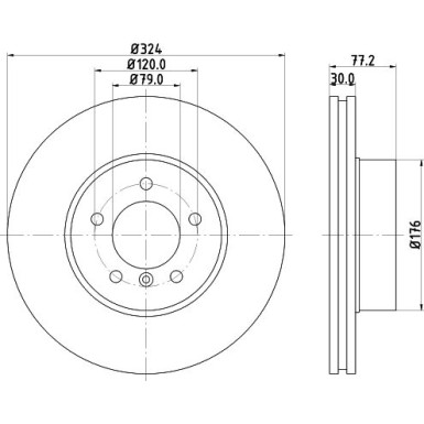 Hella | Bremsscheibe | 8DD 355 128-111