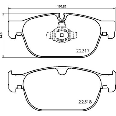 Hella | Bremsbelagsatz, Scheibenbremse | 8DB 355 024-801