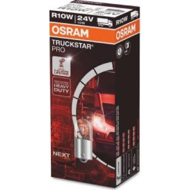 Osram | Glühlampe, Kennzeichenleuchte | Truckstar® PRO R10W Faltschachtel | 5637TSP