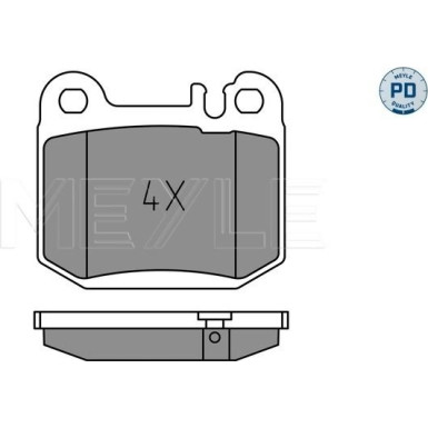 Meyle Bremsbelagsatz, Scheibenbremse MEYLE-PD: Advanced performance and design 025 231 5715/PD