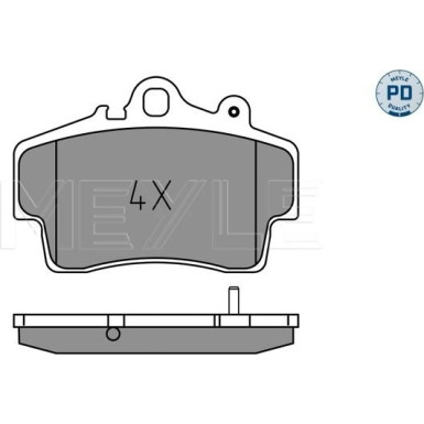 Meyle Bremsbelagsatz, Scheibenbremse MEYLE-PD: Advanced performance and design 025 219 3715/PD