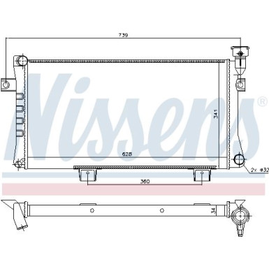 Nissens | Kühler, Motorkühlung | 623556
