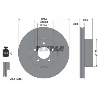 Textar | Bremsscheibe | 92122805