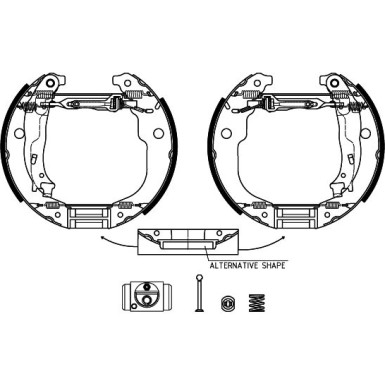 Textar Bremsbackensatz Shoe Kit Pro 84067201