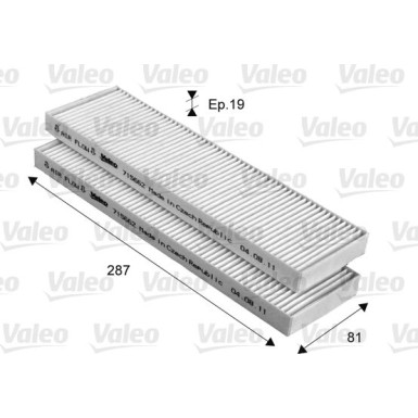 715662 Filter, Innenraumluft VALEO ESSENTIAL 715662 Filter, Innenraumluft VALEO ESSENTIAL