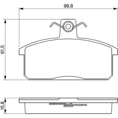 BOSCH Bremsbelagsatz, Scheibenbremse 0 986 424 274