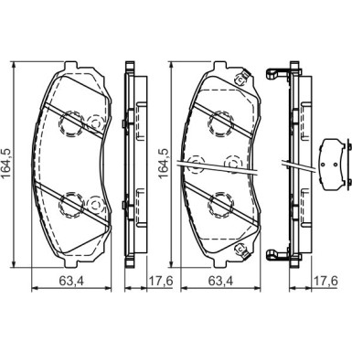 0 986 494 377 Bremsbelagsatz, Scheibenbremse