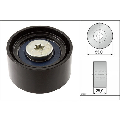 532 0556 10 Umlenk-/Führungsrolle, Keilrippenriemen