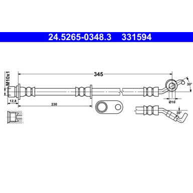 ATE | Bremsschlauch | 24.5265-0348.3