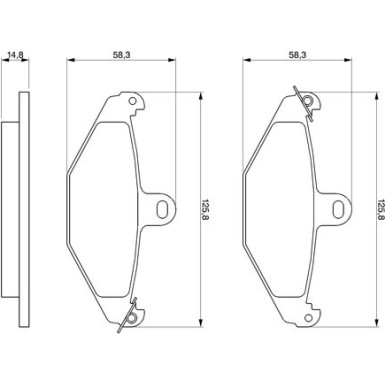 0 986 461 148 Bremsbelagsatz, Scheibenbremse