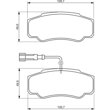 BOSCH Bremsbelagsatz, Scheibenbremse 0 986 494 391