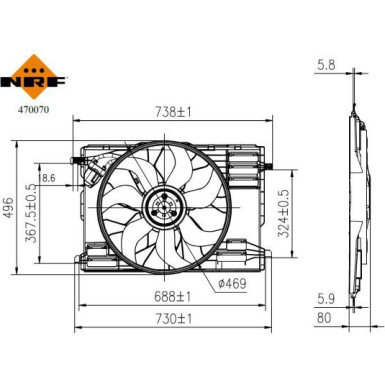 470070 Lüfter, Motorkühlung