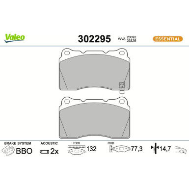 302295 Bremsbelagsatz, Scheibenbremse ESSENTIAL