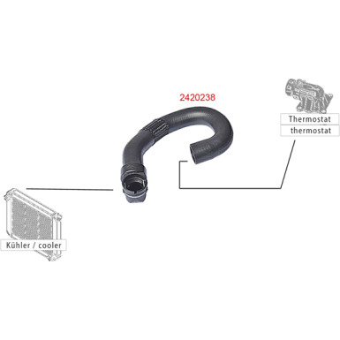 2420238 Kühlerschlauch 2420238 Kühlerschlauch