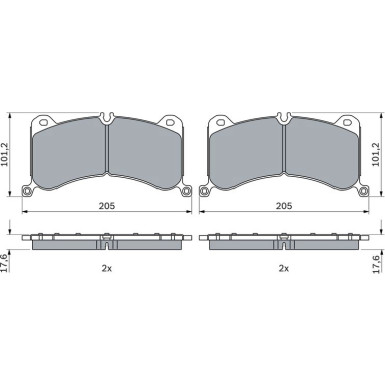 0 986 424 943 Bremsbelagsatz, Scheibenbremse