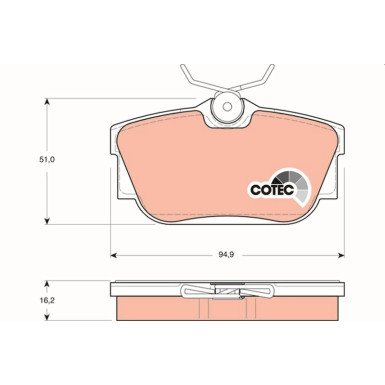 GDB1325 Bremsbelagsatz, Scheibenbremse COTEC