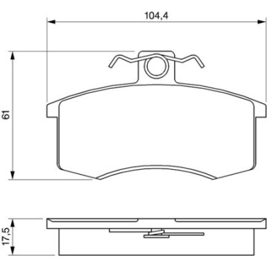 BOSCH Bremsbelagsatz, Scheibenbremse 0 986 491 700