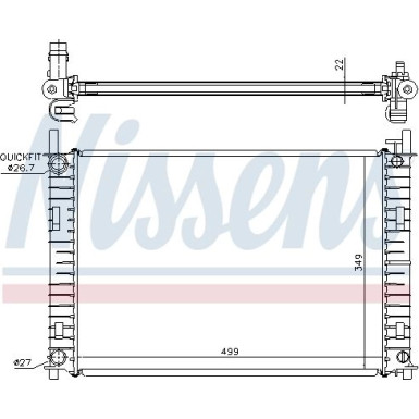 62027A Kühler, Motorkühlung ** FIRST FIT **