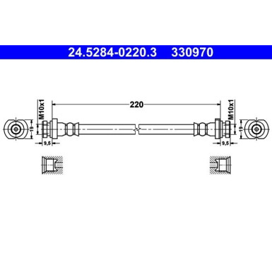 ATE | Bremsschlauch | 24.5284-0220.3