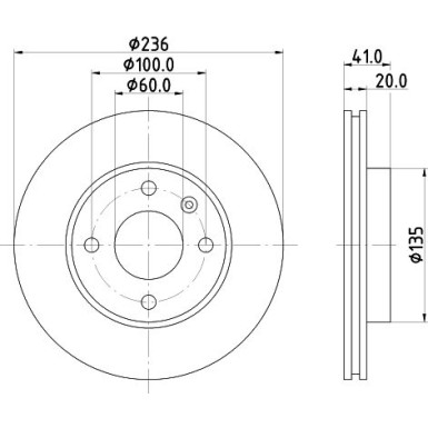 Hella | Bremsscheibe | 8DD 355 123-121