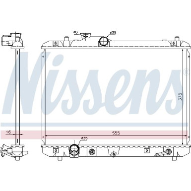 Nissens | Kühler, Motorkühlung | 641755