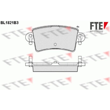 FTE | Bremsbelagsatz, Scheibenbremse | 9010399