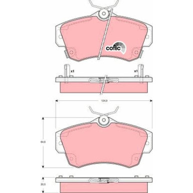 GDB4118 Bremsbelagsatz, Scheibenbremse COTEC