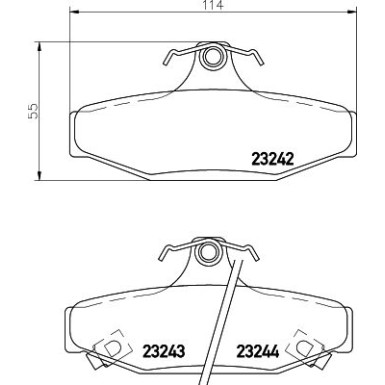 Hella | Bremsbelagsatz, Scheibenbremse | 8DB 355 009-571