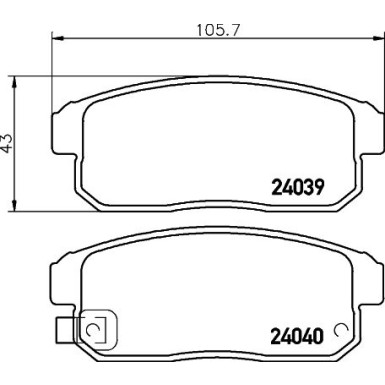 Hella | Bremsbelagsatz, Scheibenbremse | 8DB 355 010-891 Hella | Bremsbelagsatz, Scheibenbremse | 8DB 355 010-891