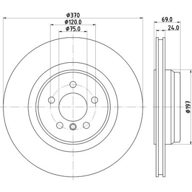 Hella | Bremsscheibe | 8DD 355 125-091