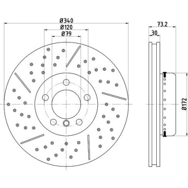 Hella | Bremsscheibe | 8DD 355 120-821 Hella | Bremsscheibe | 8DD 355 120-821