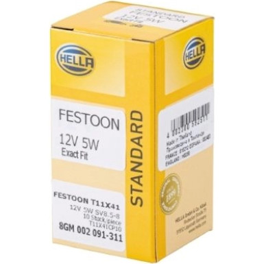 8GM 002 091-311 Glühlampe, Kennzeichenleuchte STANDARD