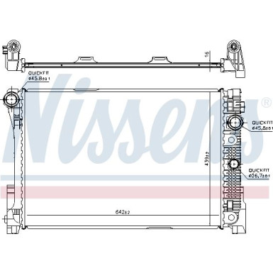 Nissens | Kühler, Motorkühlung | 67164